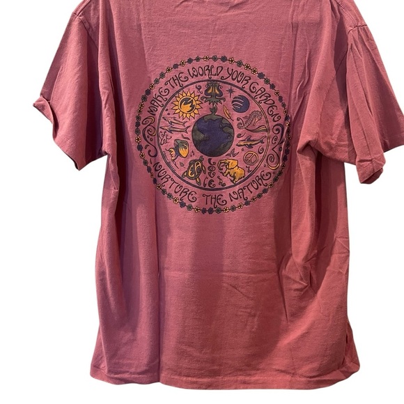 Earth Alert Puerto Rico Women’s Short Sleeve Pink T Shirt Size: Large - Picture 2 of 5